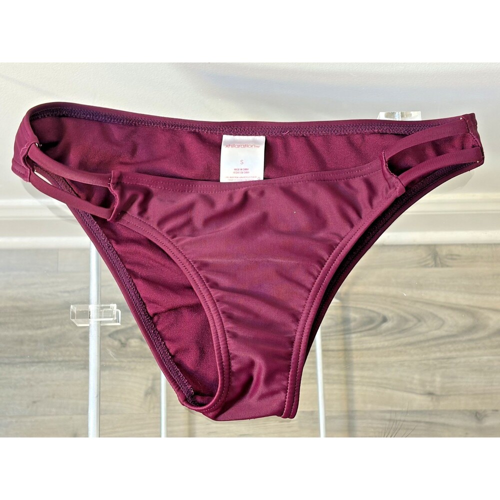Small Xhilaration Bikini Bottoms Swimsuit Solid Plum Purple *wild cherry* Beach